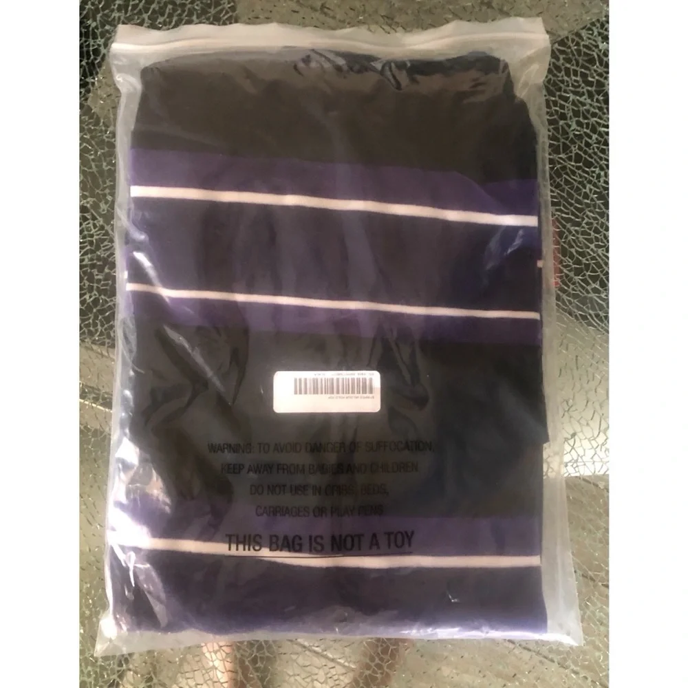 SUPREME STRIPE VELOUR POLO / SIZE LARGE - Picture 5 of 7